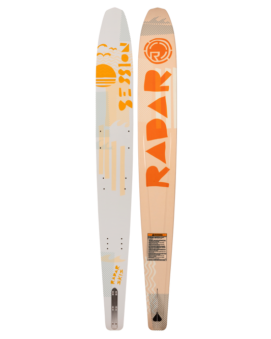 Radar Session Women's Waterski - White / Sunshine - 2025 Water Skis - Trojan Wake Ski Snow