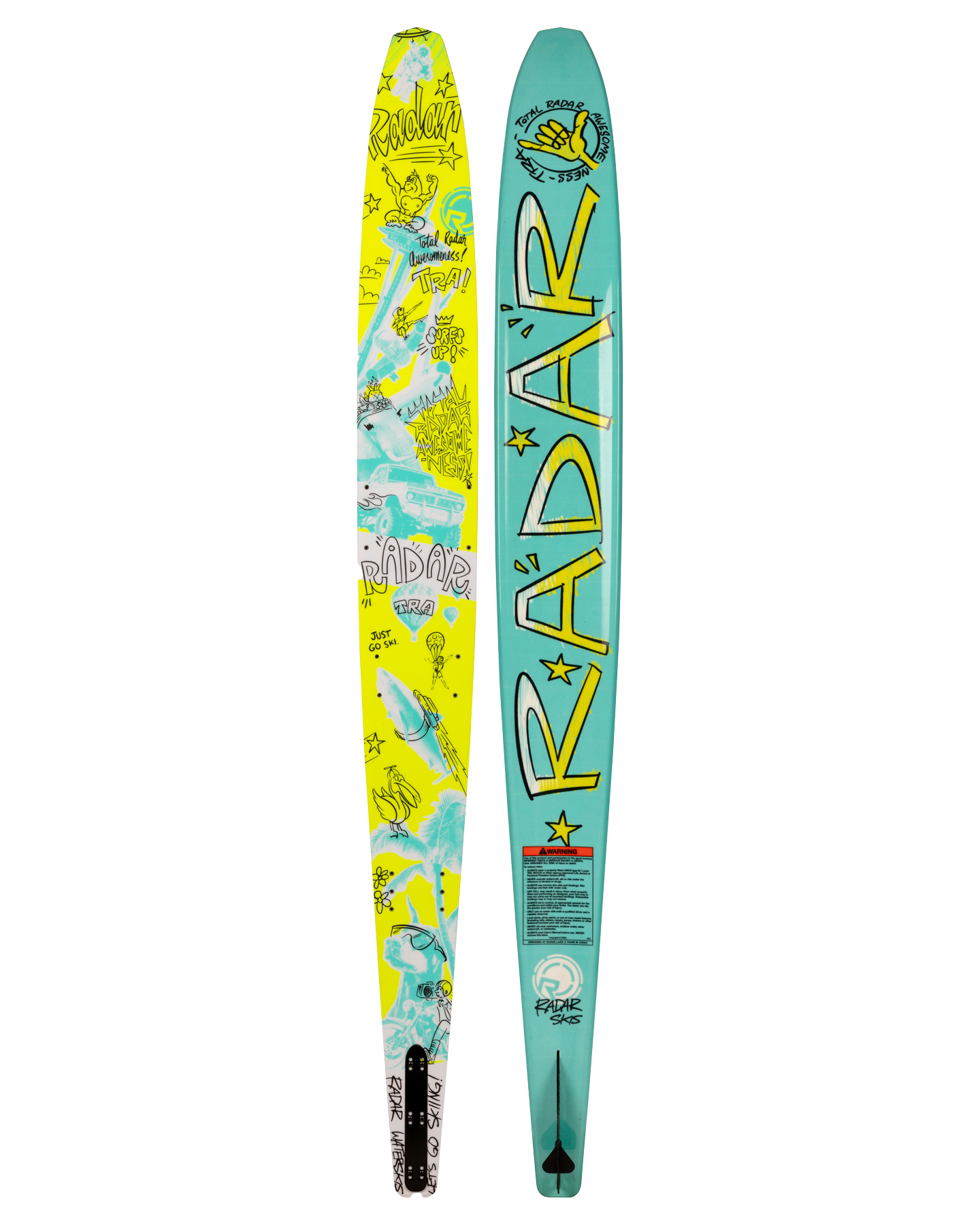 Radar TRA Kids' Waterski - Terrazzo / White - 2025 Water Skis - Trojan Wake Ski Snow