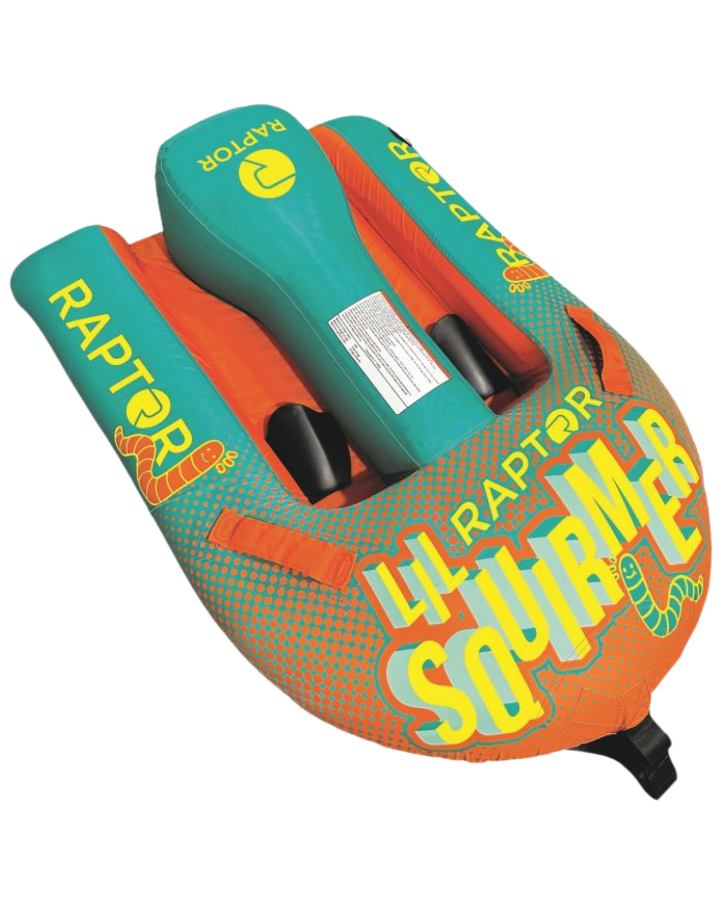 Straightline Lil Squirmer Inflatable Trainer - Teal Orange - 2025 Trainer Waterskis - Trojan Wake Ski Snow