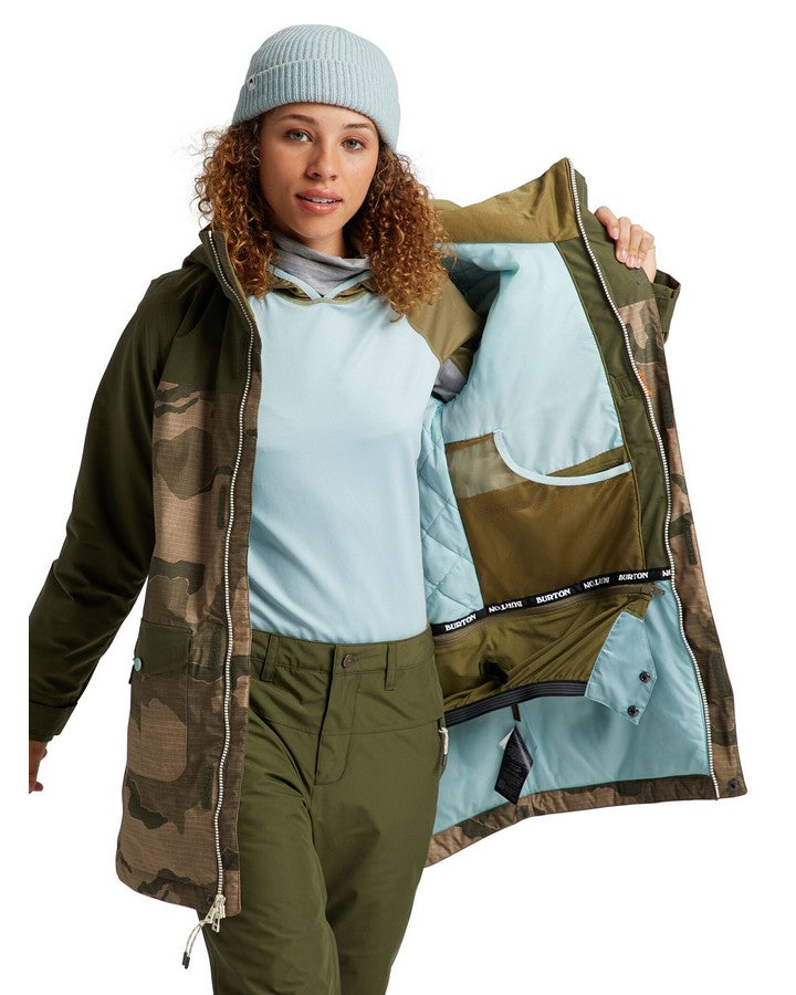 Burton Women's GORE‑TEX Eyris Snow Jacket - Keef / Barren Camo Snow Jackets - Trojan Wake Ski Snow