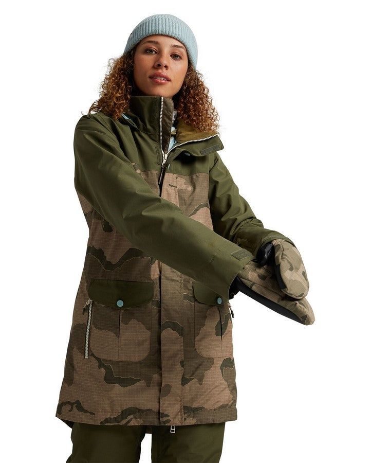 Burton Women's GORE‑TEX Eyris Snow Jacket - Keef / Barren Camo Snow Jackets - Trojan Wake Ski Snow