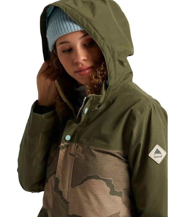 Burton Women's GORE‑TEX Eyris Snow Jacket - Keef / Barren Camo Snow Jackets - Trojan Wake Ski Snow