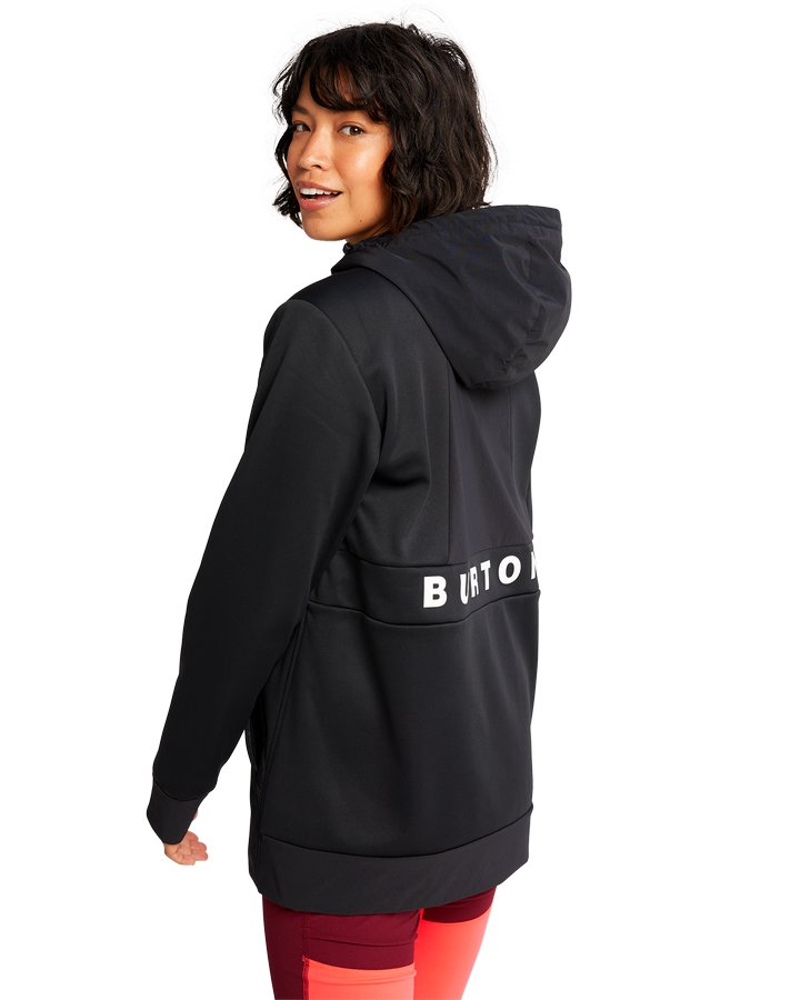 Burton Women's Crown Weatherproof Performance Pullover Hoodie - True Black - 2022 Hoodies & Sweatshirts - Trojan Wake Ski Snow