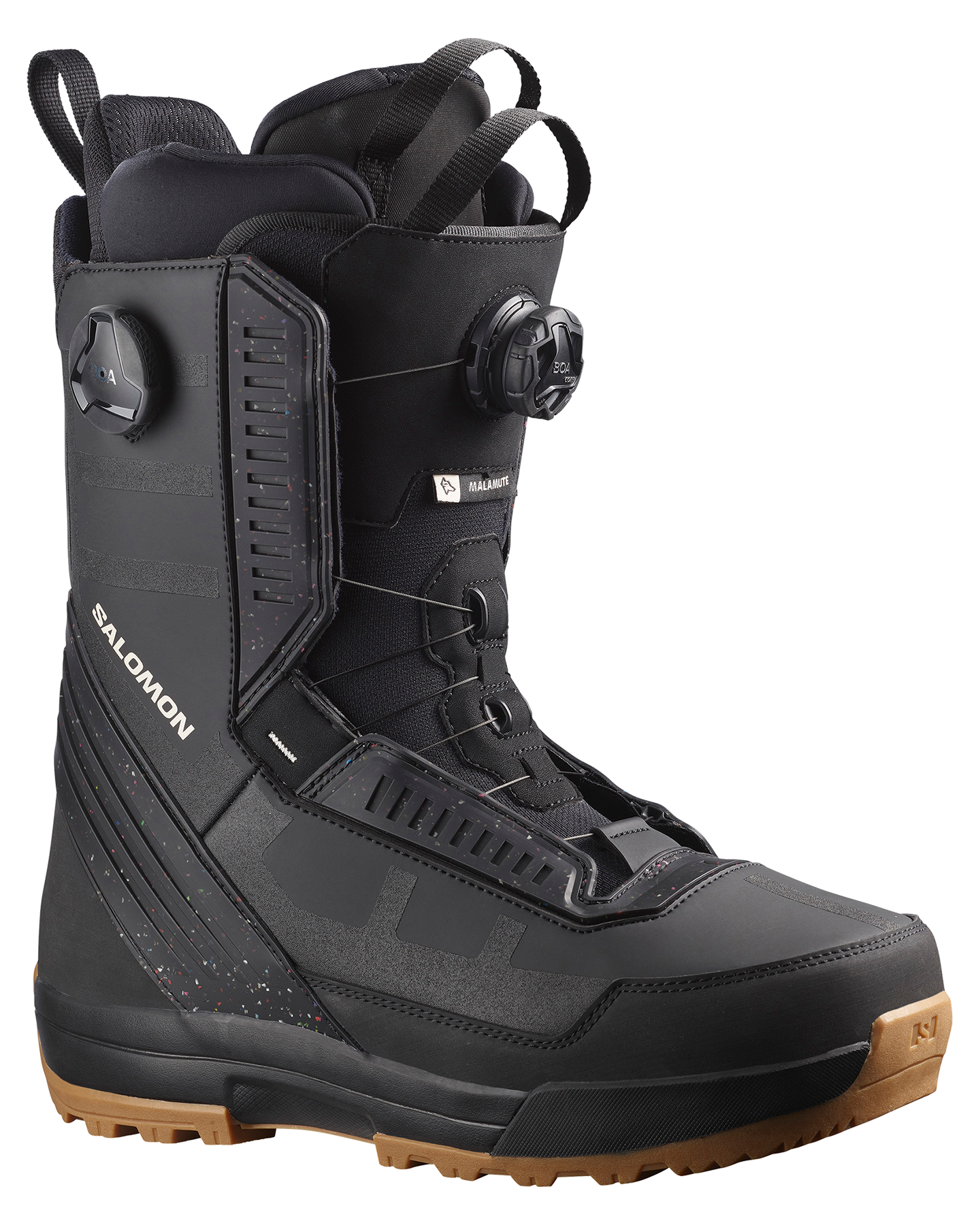 Salomon Malamute Dual Boa Snowboard Boots - Black / Black / Black - 2024 Snowboard Boots - Trojan Wake Ski Snow