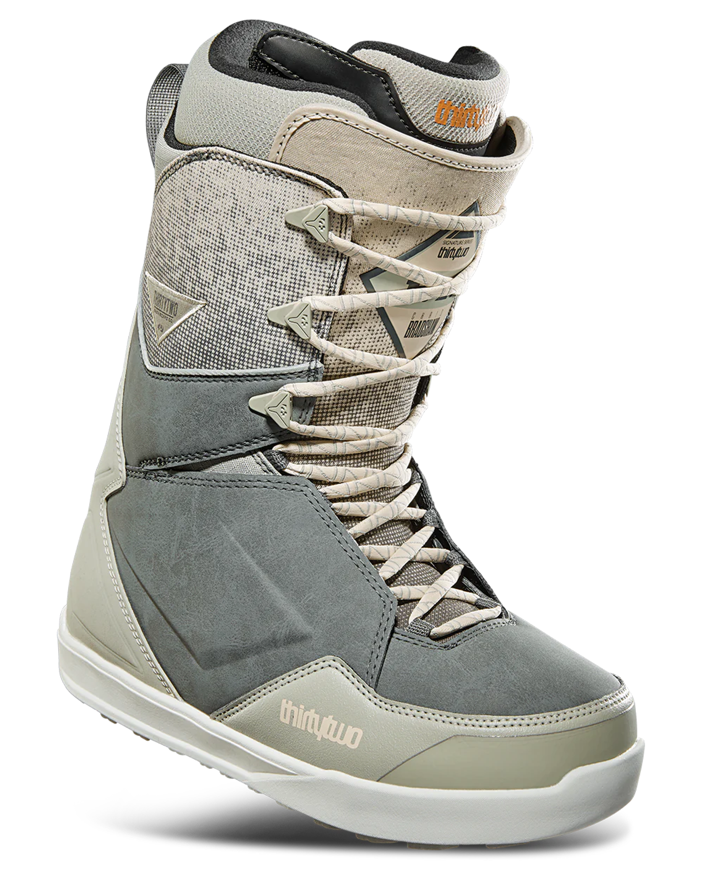 Thirtytwo Lashed Double BOA X Bradshaw Snowboard Boots - Grey/Tan - 2024 Snowboard Boots - Trojan Wake Ski Snow