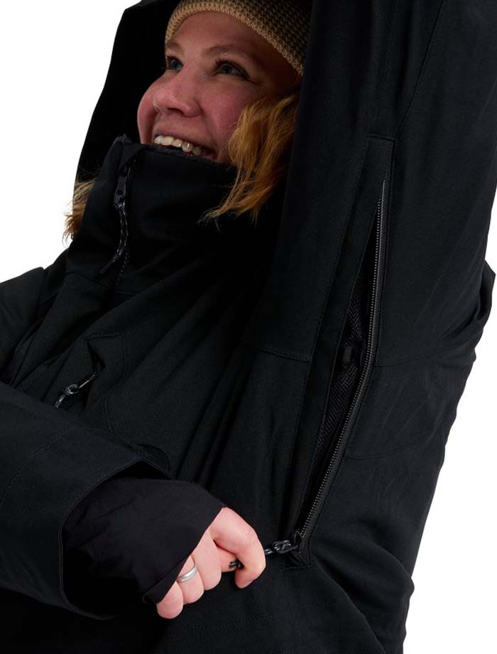 Burton Womens Prowess Jacket - True Black Snow Jackets - Trojan Wake Ski Snow