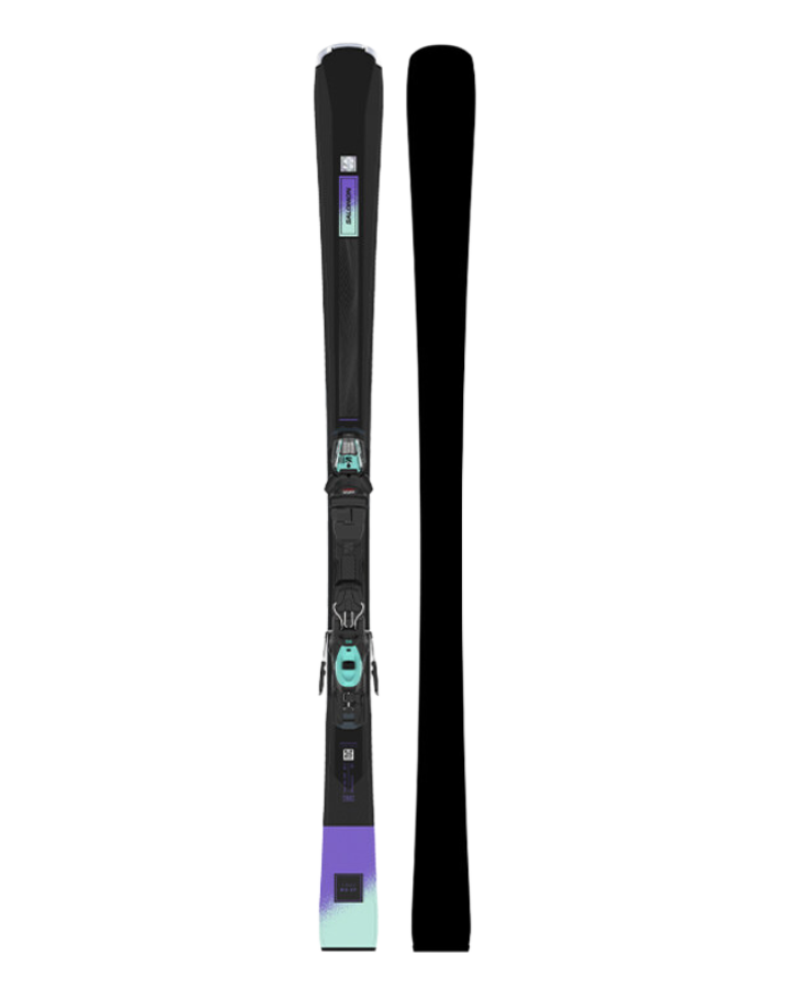 Salomon S/Max N°6 XT Women's Snow Skis (& M10 GW Bindings) - Black / Paisley Purple / Beach Glass - 2024 Snow Skis - Trojan Wake Ski Snow