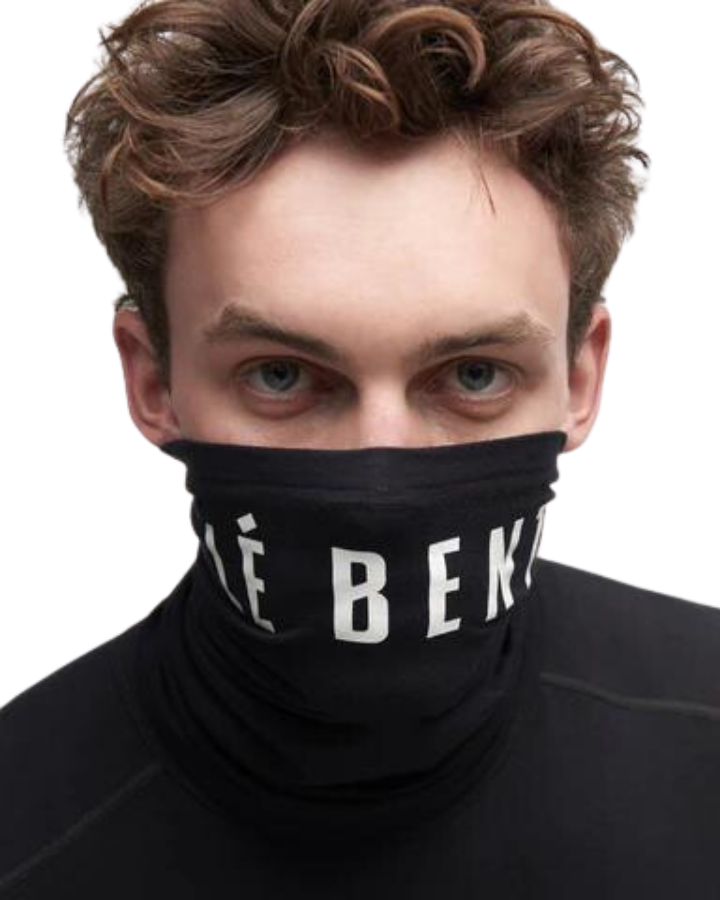 Le Bent Logo Lightweight Neck Gaiter - Black/White Neck Warmers & Face Masks - Trojan Wake Ski Snow