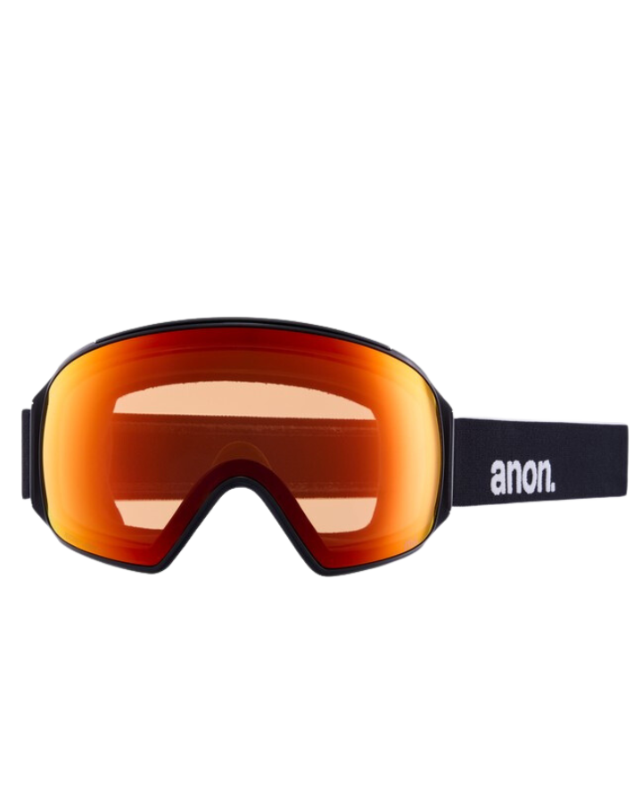 Anon M4 Toric Snow Goggles + Bonus Lens + Mfi® Face Mask - Black/Perceive Sunny Red Lens Snow Goggles - Trojan Wake Ski Snow