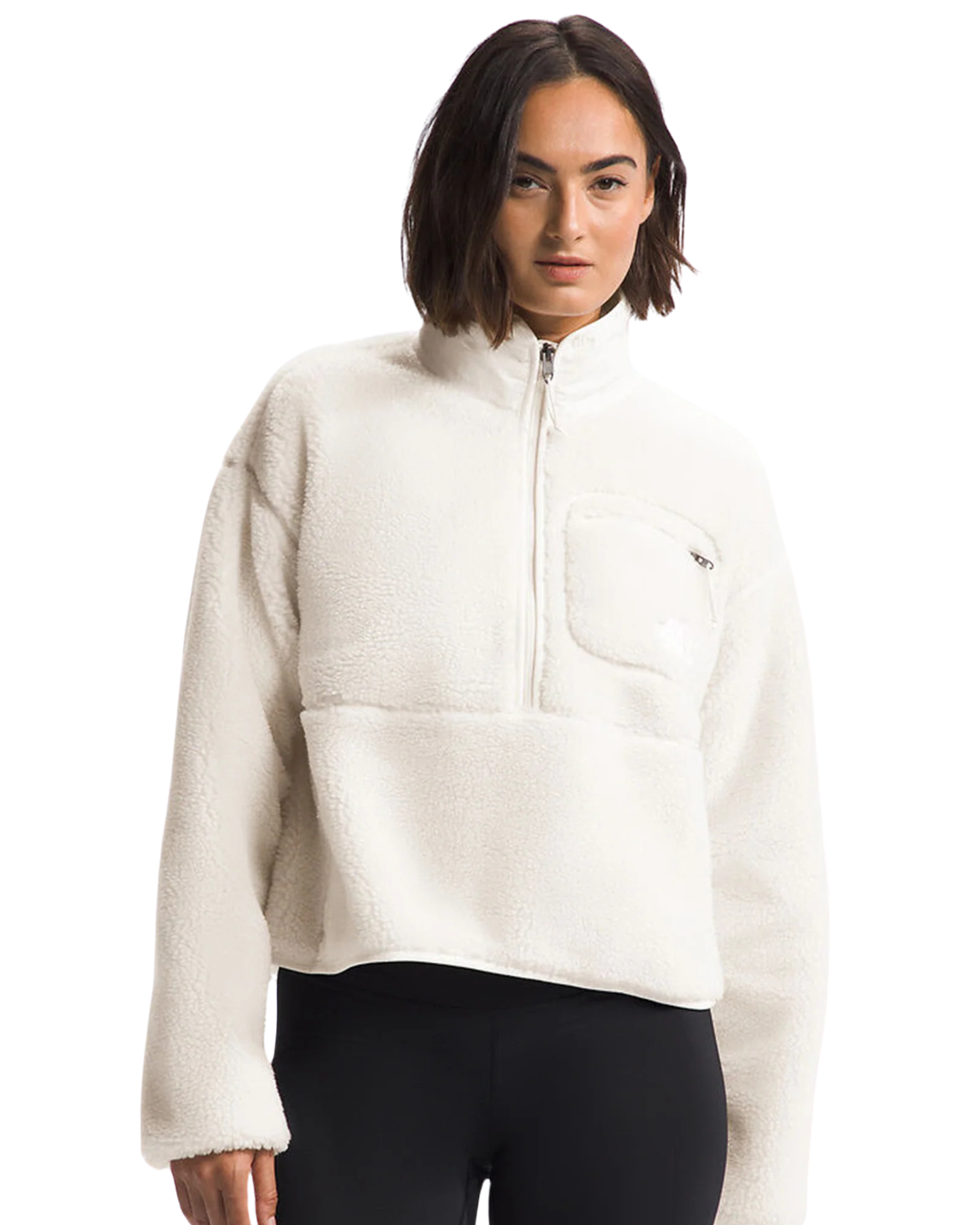 The North Face Women's Extreme Pile Pullover  - White Dune Hoodies & Sweatshirts - Trojan Wake Ski Snow