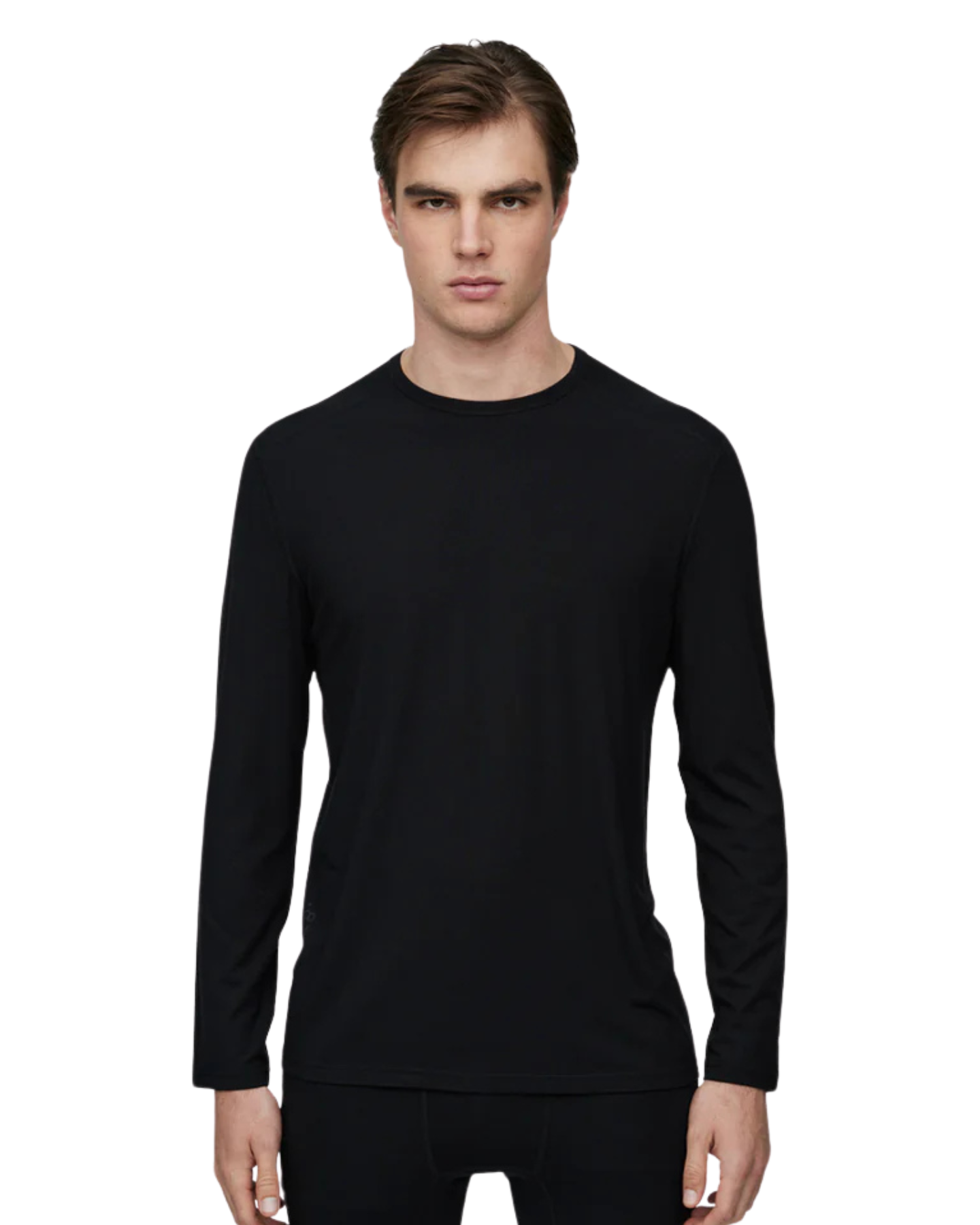 Le Bent Mens Core Midweight Crew - Black Thermals - Trojan Wake Ski Snow