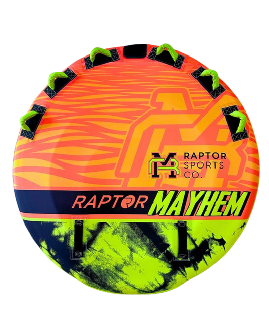 Raptor Mayhem 3 - Orange/Yellow Tubes, 3 Person Tubes - Trojan Wake Ski Snow