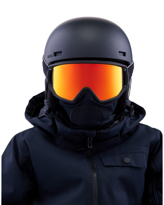 Anon Relapse Jr. Snow Goggles + Mfi® Face Mask - Black/Red Solex Lens Snow Goggles - Trojan Wake Ski Snow
