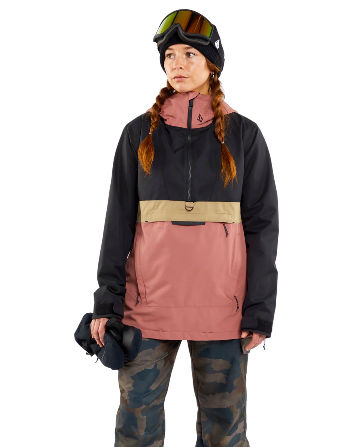 Volcom Ashfield Pullover - Earth Pink Snow Jackets - Trojan Wake Ski Snow