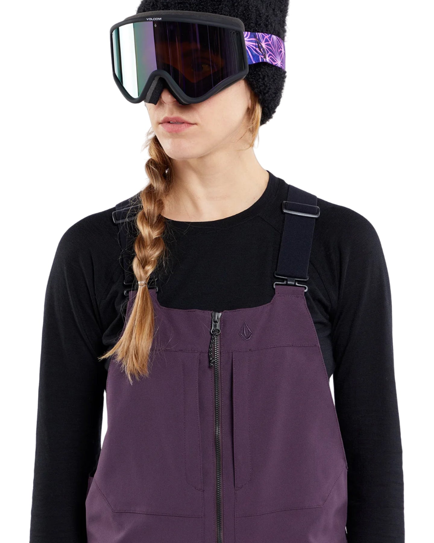 Volcom Swift Bib Overall - Blackberry Snow Bibs - Trojan Wake Ski Snow