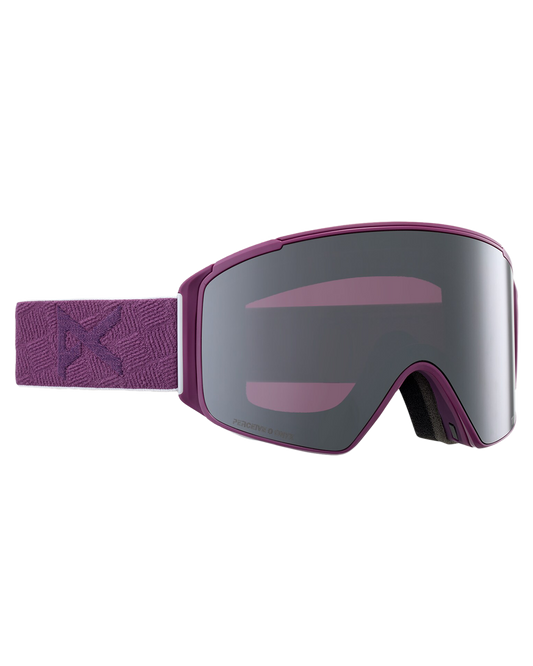 Anon M4S Cylindrical Low Bridge Snow Goggles + Bonus Lens - Grape/Perceive Sunny Onyx Lens Snow Goggles - Trojan Wake Ski Snow