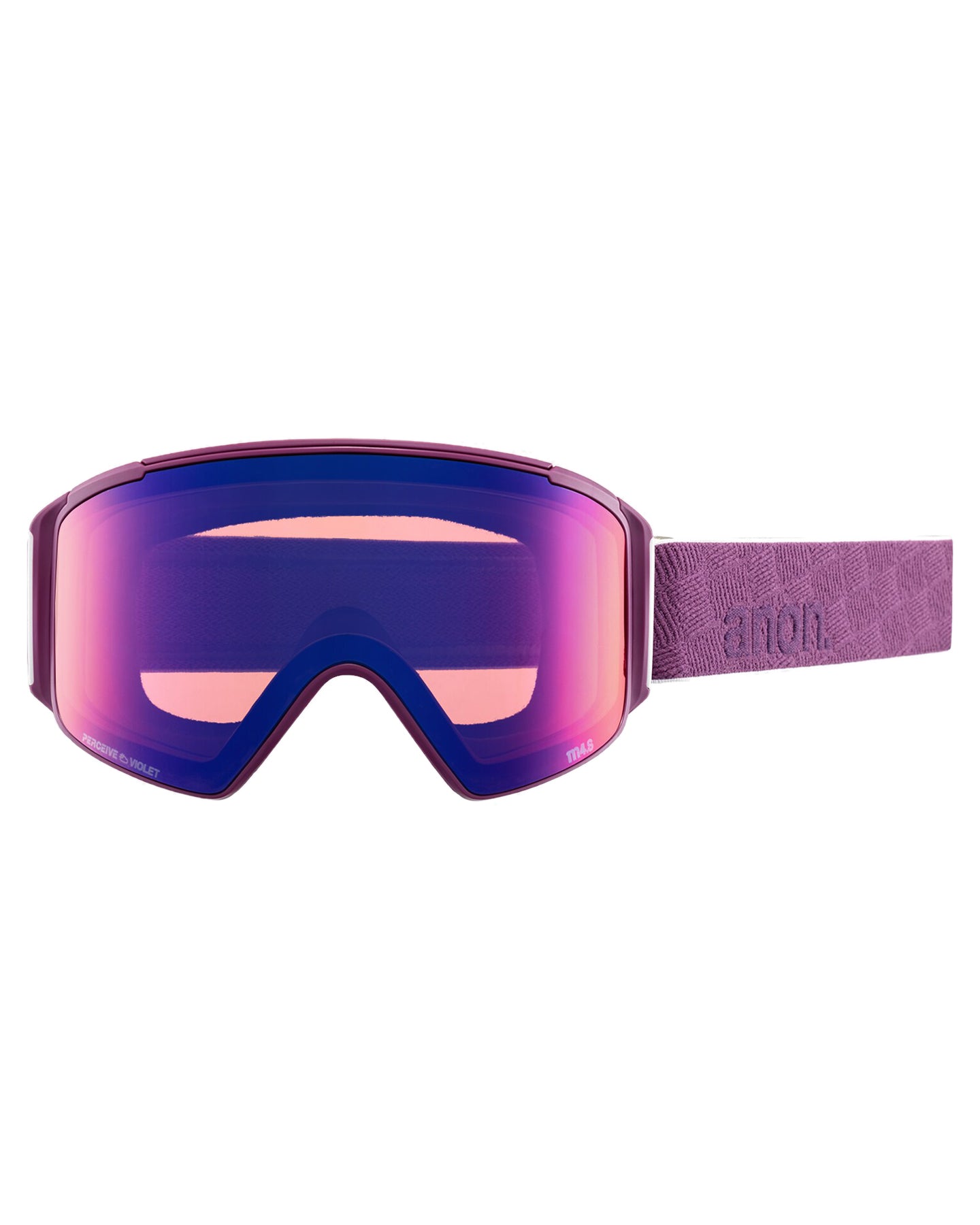 Anon M4S Cylindrical Snow Goggles + Bonus Lens + Mfi® Face Mask - Grape/Perceive Sunny Onyx Lens Snow Goggles - Trojan Wake Ski Snow