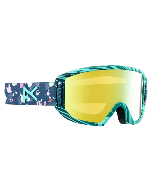 Anon Relapse Jr. Low Bridge Fit Snow Goggles + MFI - Space / Gold Amber Snow Goggles - Trojan Wake Ski Snow