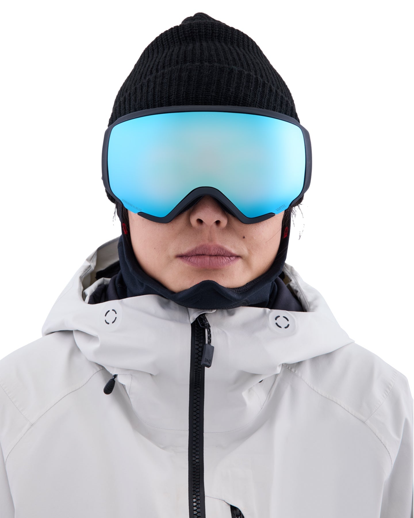 Anon WM1 Low Bridge Fit Snow Goggles + Bonus Lens + MFI - Black / Perceive Variable Blue Snow Goggles - Trojan Wake Ski Snow