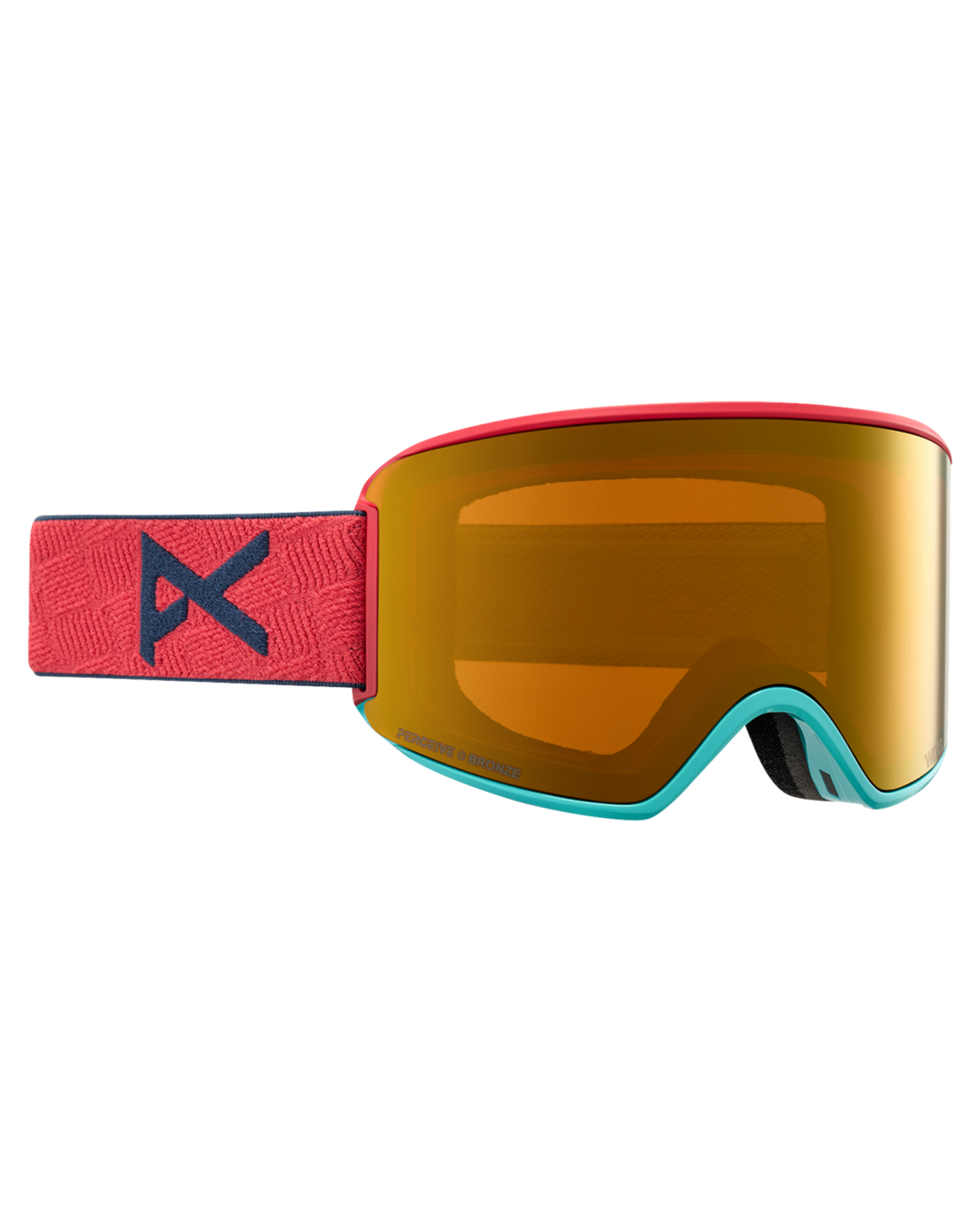 Anon WM3 Low Bridge Fit Snow Goggles + Bonus Lens + MFI - Coral / Perceive Sunny Bronze Snow Goggles - Trojan Wake Ski Snow