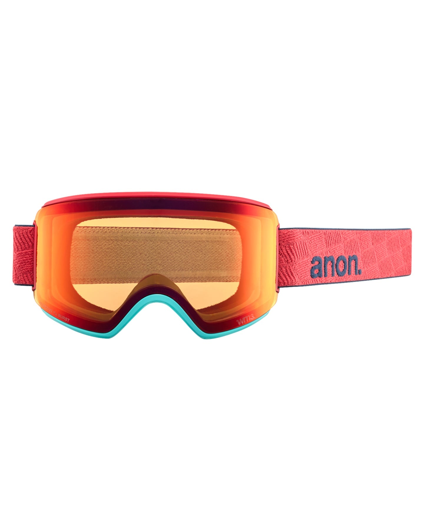 Anon WM3 Low Bridge Fit Snow Goggles + Bonus Lens + MFI - Coral / Perceive Sunny Bronze Snow Goggles - Trojan Wake Ski Snow