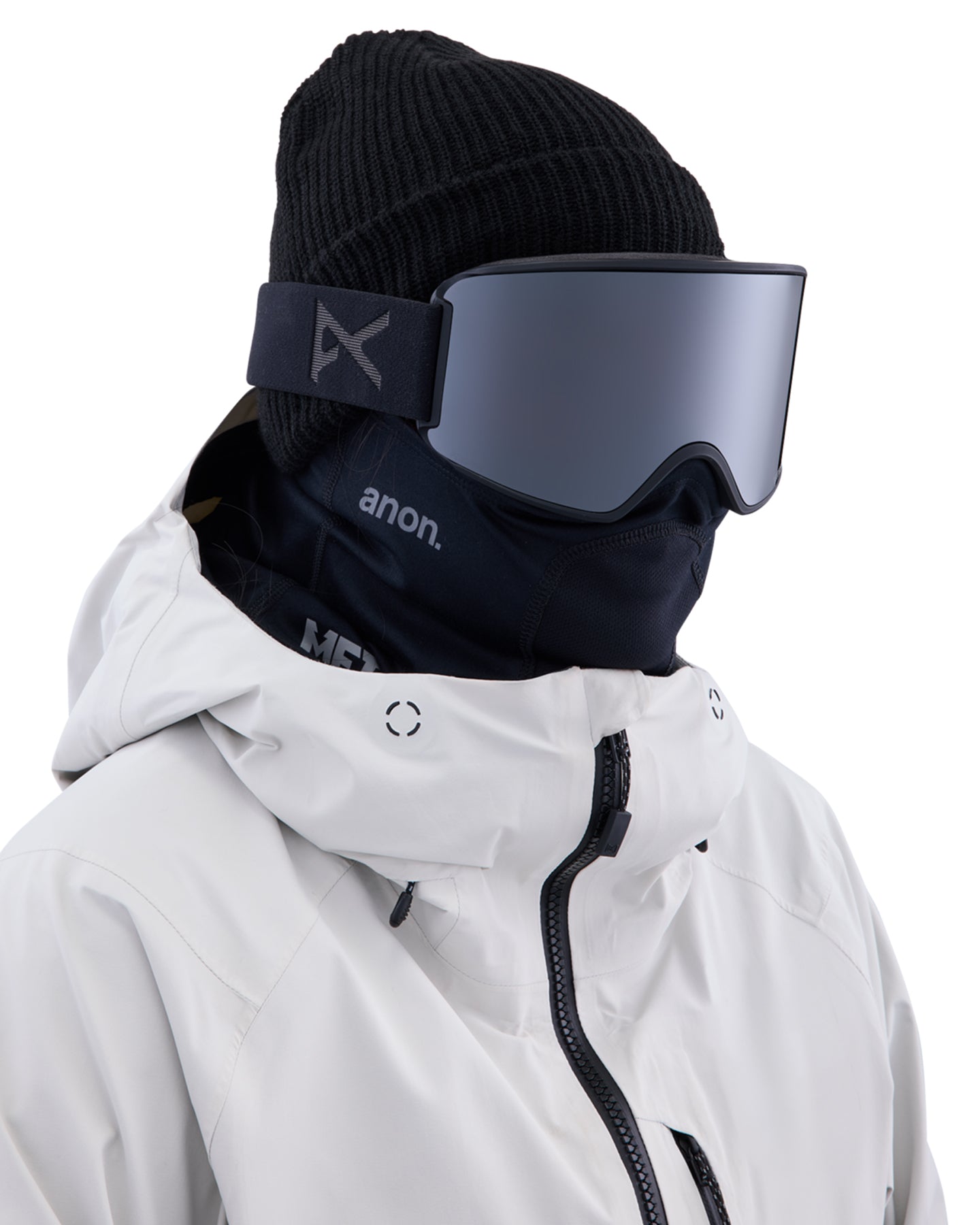 Anon WM3 Low Bridge Fit Snow Goggles + Bonus Lens + MFI - Smoke / Perceive Sunny Onyx Snow Goggles - Trojan Wake Ski Snow