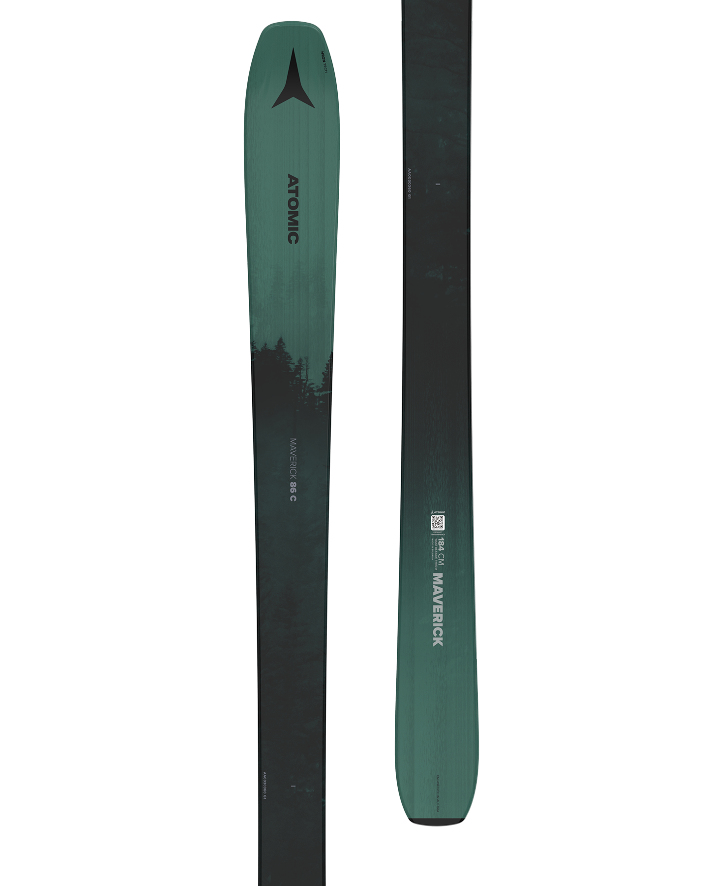 Atomic Maverick 86 C Women's Snow Skis - Dark Green/Black - 2025 Snow Skis - Trojan Wake Ski Snow