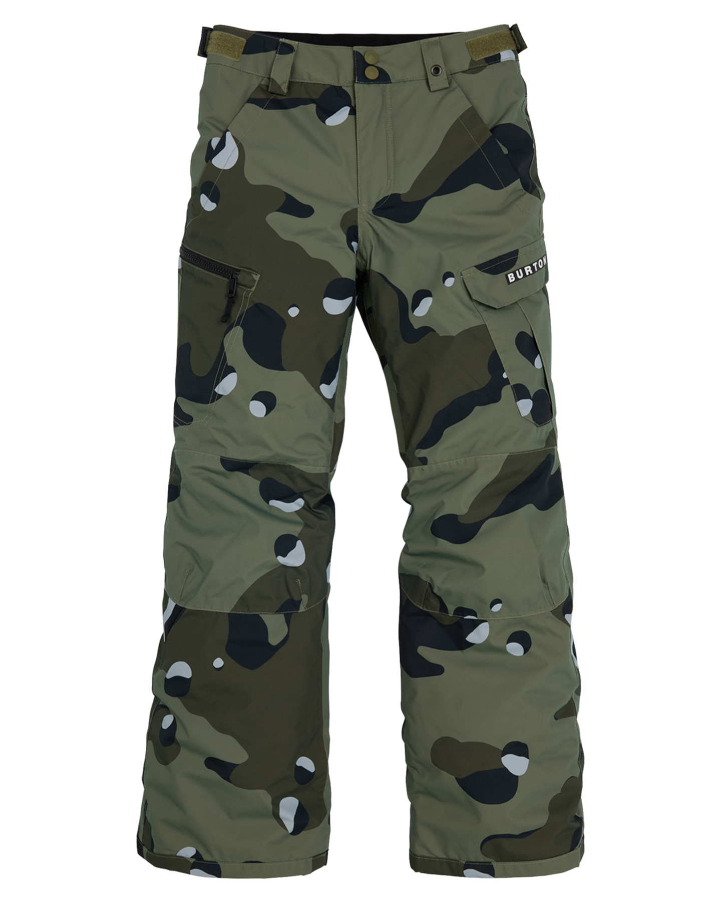 Burton Kids' Exile 2L Cargo Snow Pants - Forest Moss Cookie Camo Snow Pants - Trojan Wake Ski Snow