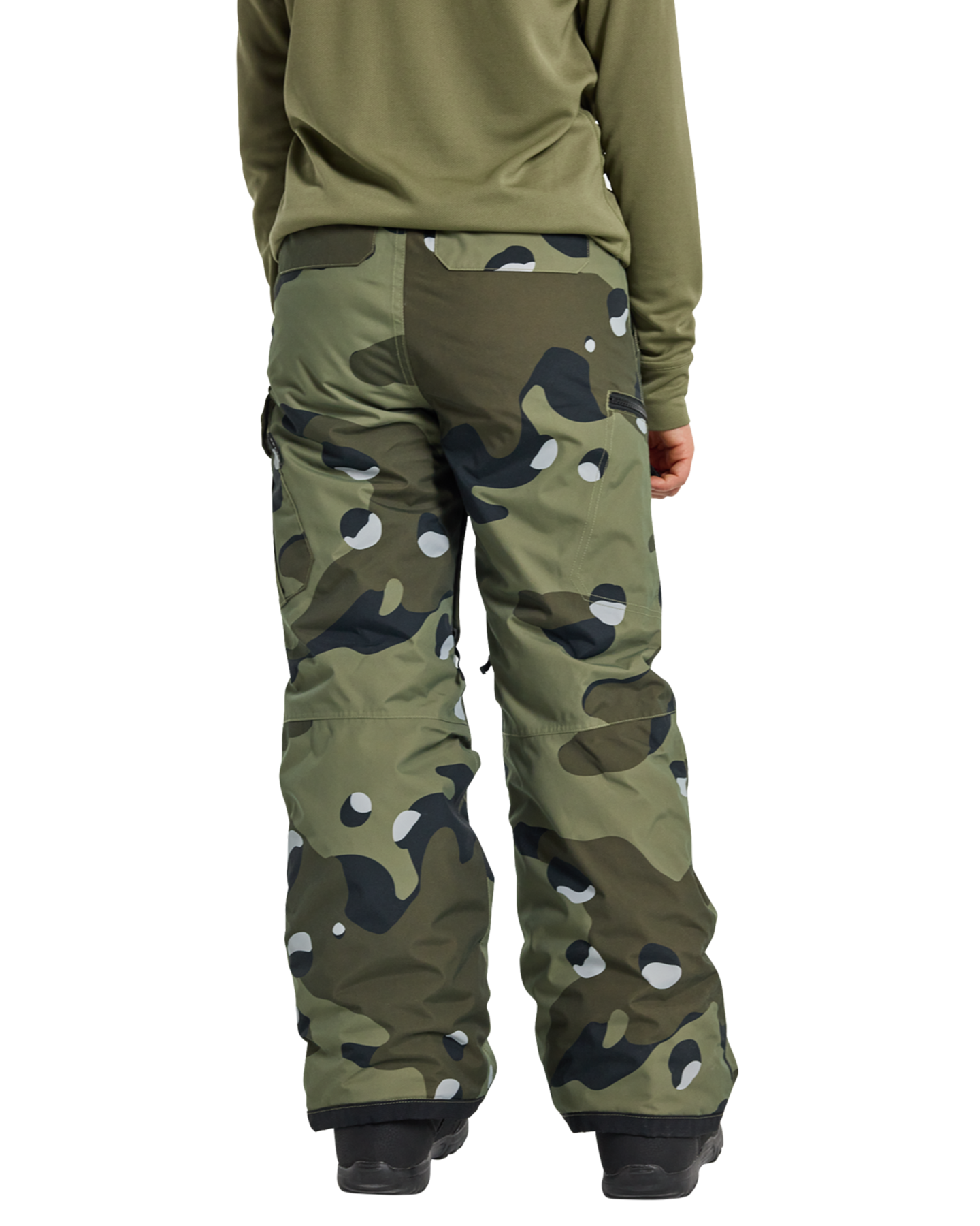 Burton Kids' Exile 2L Cargo Snow Pants - Forest Moss Cookie Camo Snow Pants - Trojan Wake Ski Snow