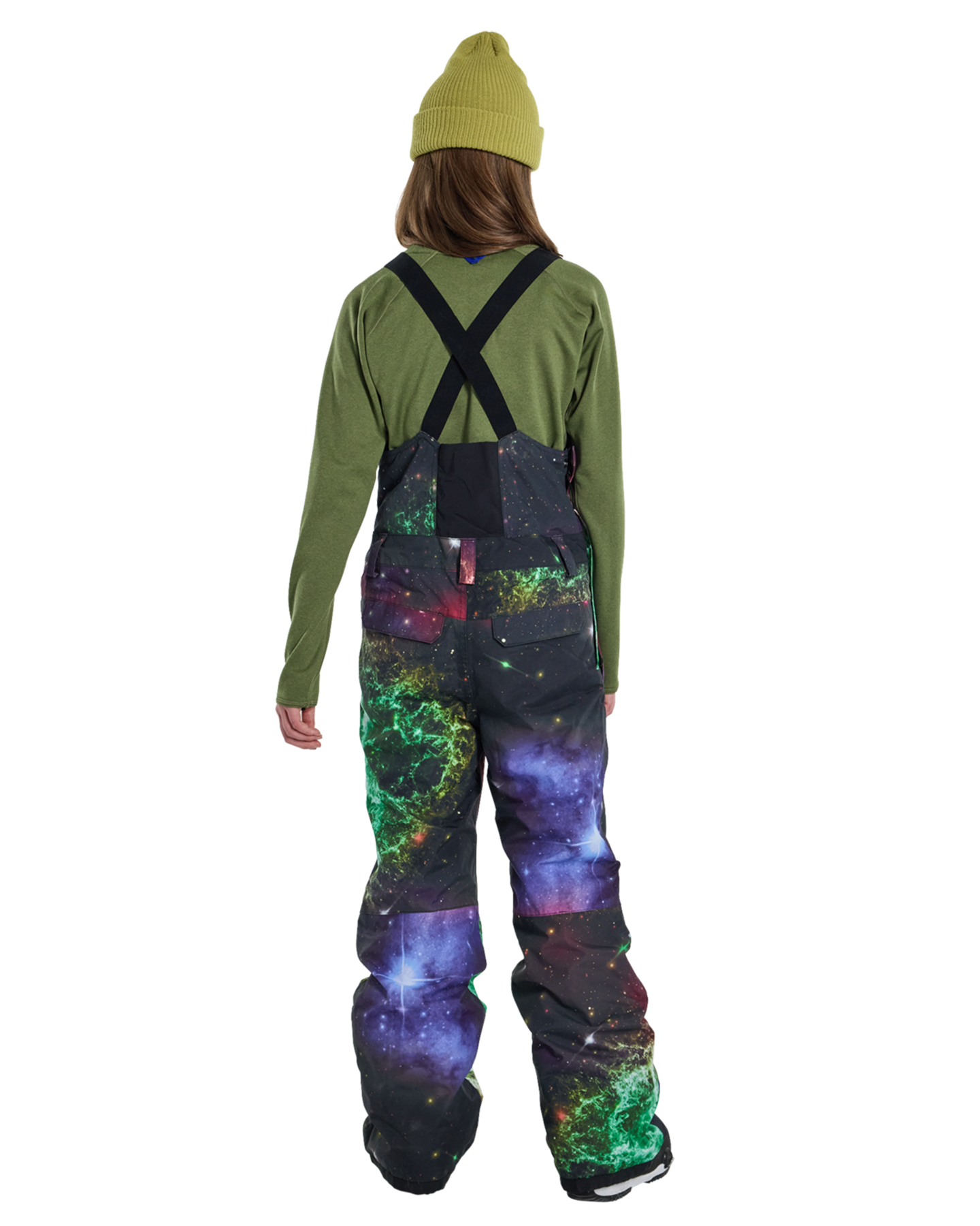 Burton Kids' Skylar 2L Bib Snow Pants - Painted Planets Snow Bibs - Trojan Wake Ski Snow