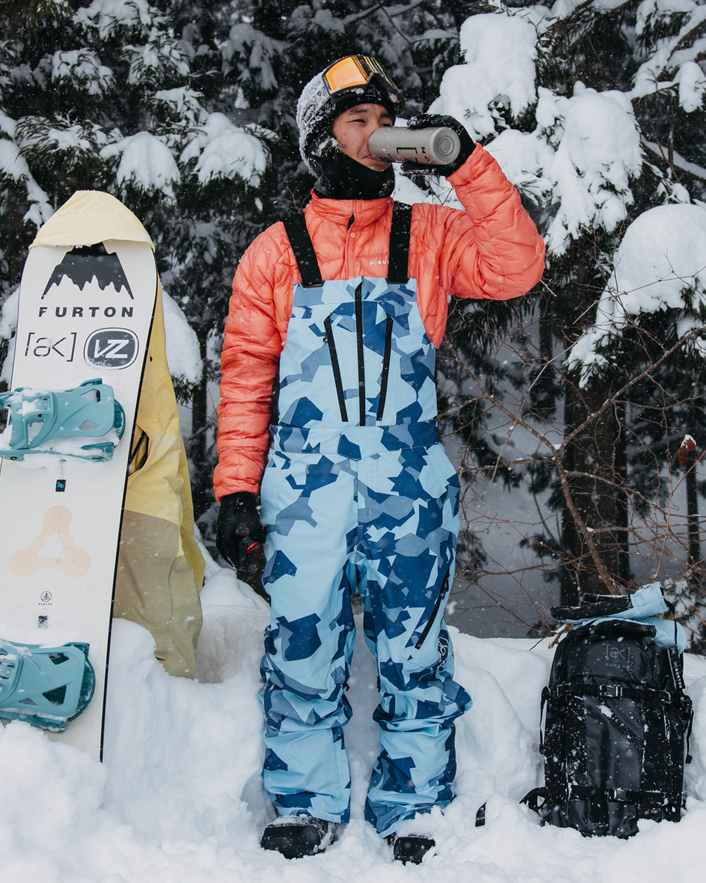 Vector Men's Ski & Snowboard 3L Bib Snow Pant Winter Outfit Insulated  Waterproof
