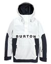 Burton Men's Frostner 2L Anorak Snow Jacket - Stout White/True Black Snow Jackets - Trojan Wake Ski Snow