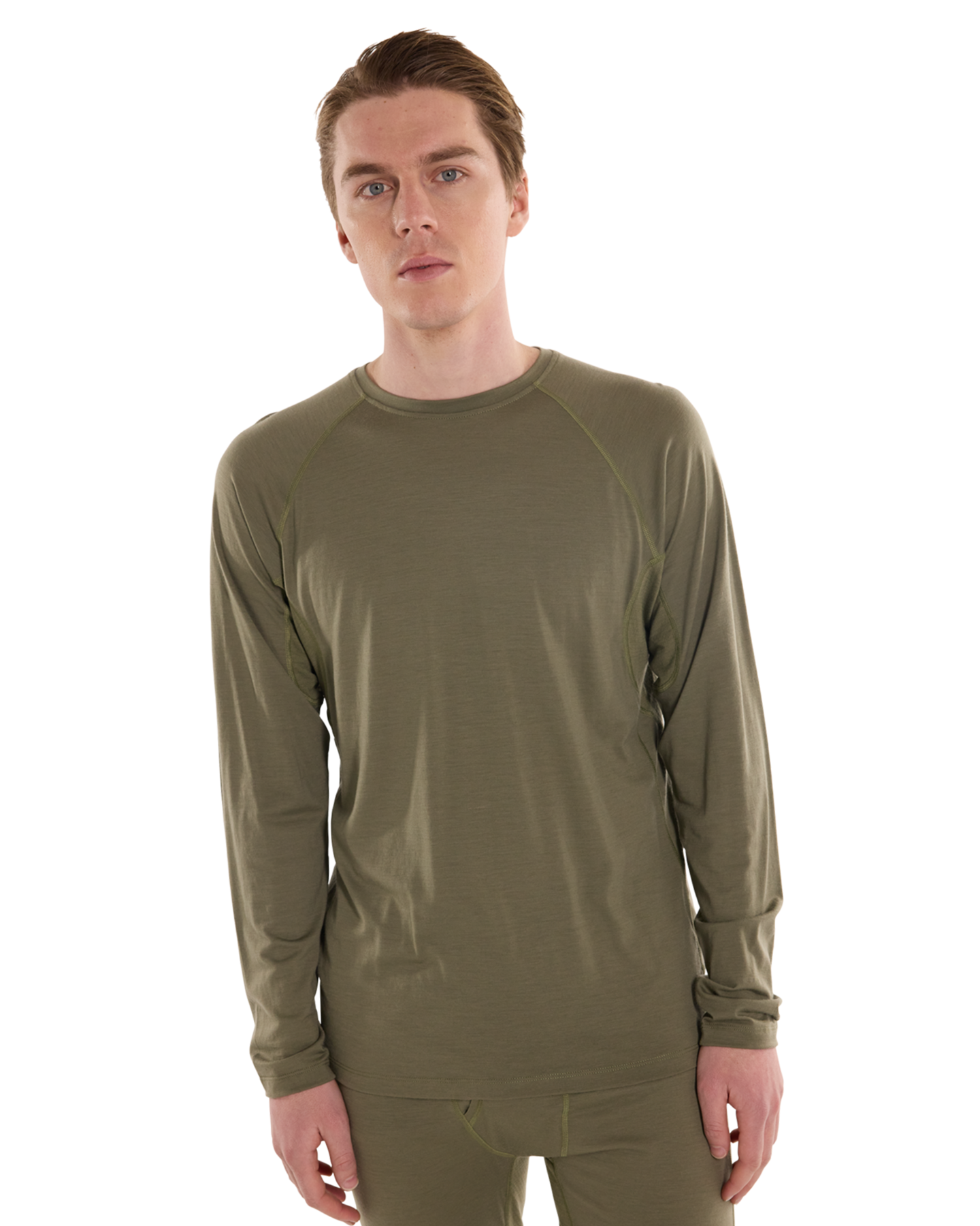 Burton Men's Phayse Merino Crewneck Fleece - Forest Moss Shirts & Tops - Trojan Wake Ski Snow