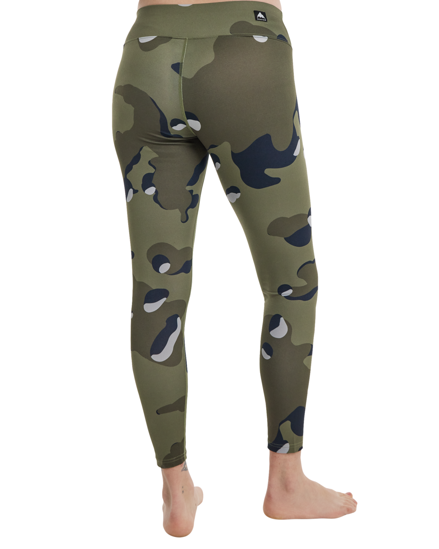 Burton Women's Midweight Base Layer Pants - Forest Moss Cookie Camo Thermals - Trojan Wake Ski Snow