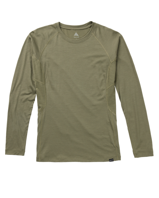 Burton Women's Phayse Merino Base Layer Crewneck - Forest Moss Shirts & Tops - Trojan Wake Ski Snow