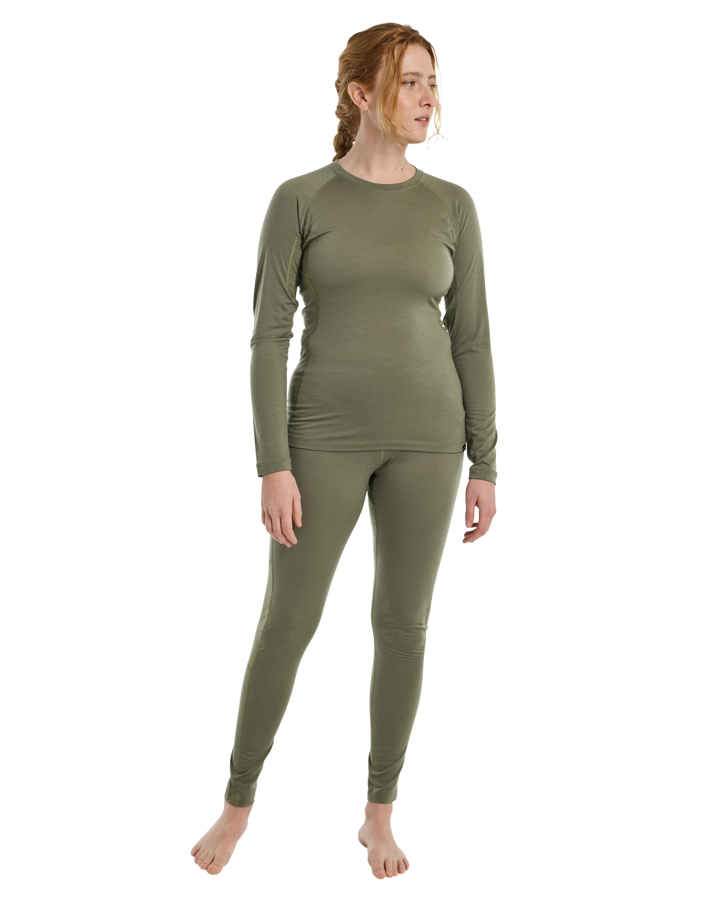 Burton Women's Phayse Merino Base Layer Crewneck - Forest Moss Shirts & Tops - Trojan Wake Ski Snow