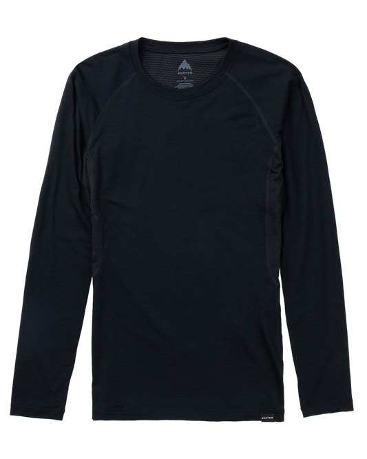 Burton Women's Phayse Merino Base Layer Crewneck - True Black Shirts & Tops - Trojan Wake Ski Snow