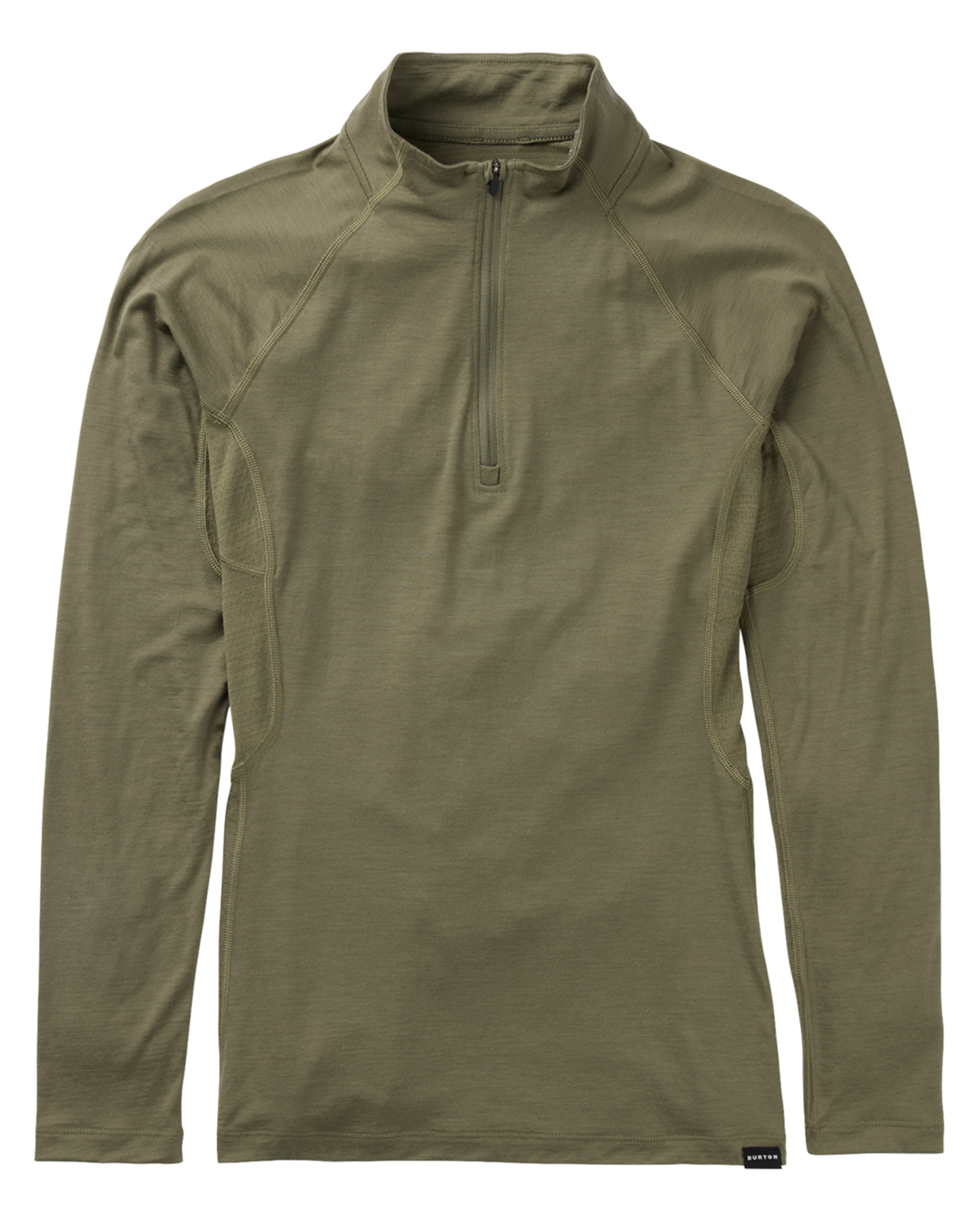 Burton Women's Phayse Merino Quarter-Zip First Layer - Forest Moss Shirts & Tops - Trojan Wake Ski Snow