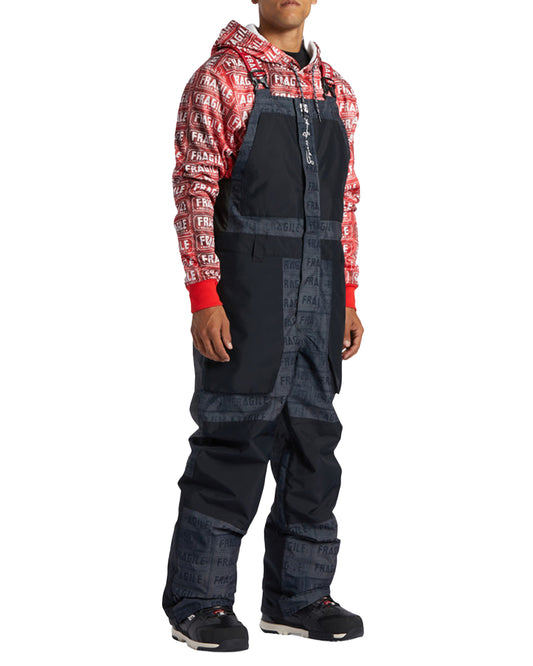 DC X Andy Warhol Shadow Technical Snow Bib Pants - Black Fragile Snow Bibs - Trojan Wake Ski Snow