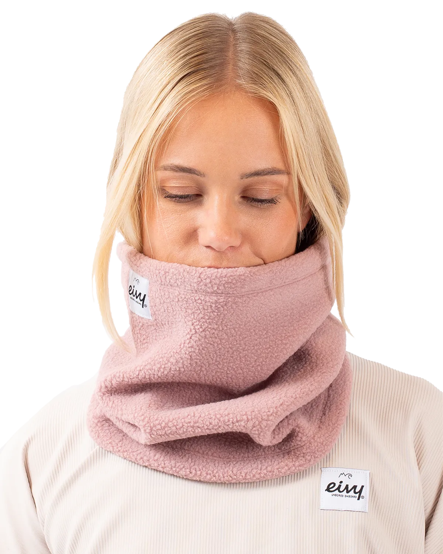 Eivy Adjustable Sherpa Women's Neckwarmer - Faded Woodrose Neck Warmers & Face Masks - Trojan Wake Ski Snow