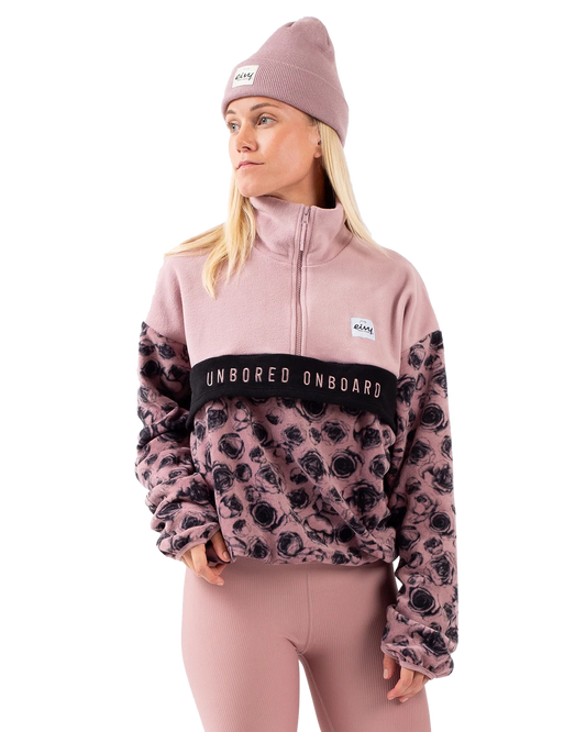 Eivy Ball Fleece Women's Top - Charcoal Woodrose Hoodies & Sweatshirts - Trojan Wake Ski Snow