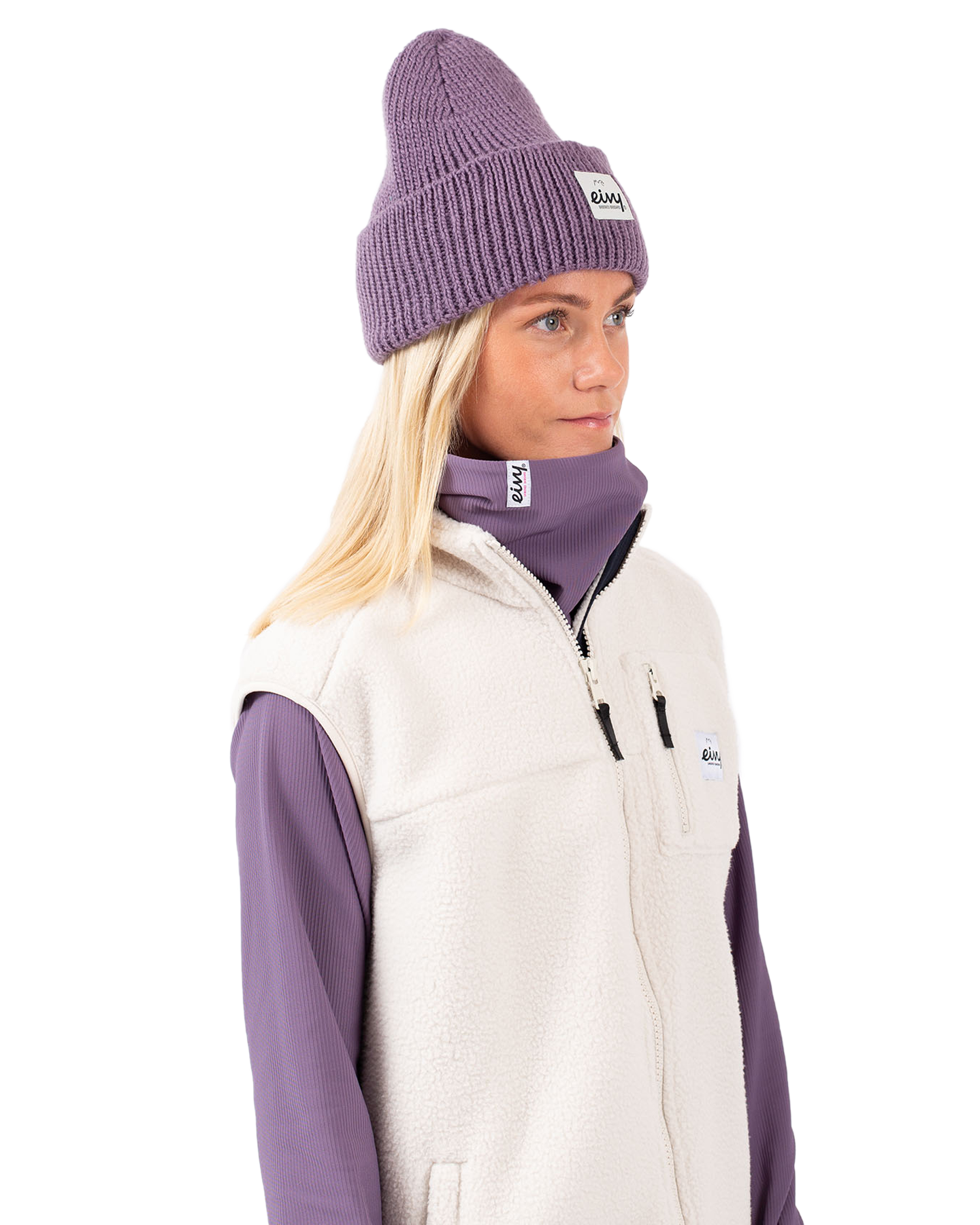 Eivy Easter Rib Wool Women's Beanie - Deep Purple Beanies - Trojan Wake Ski Snow