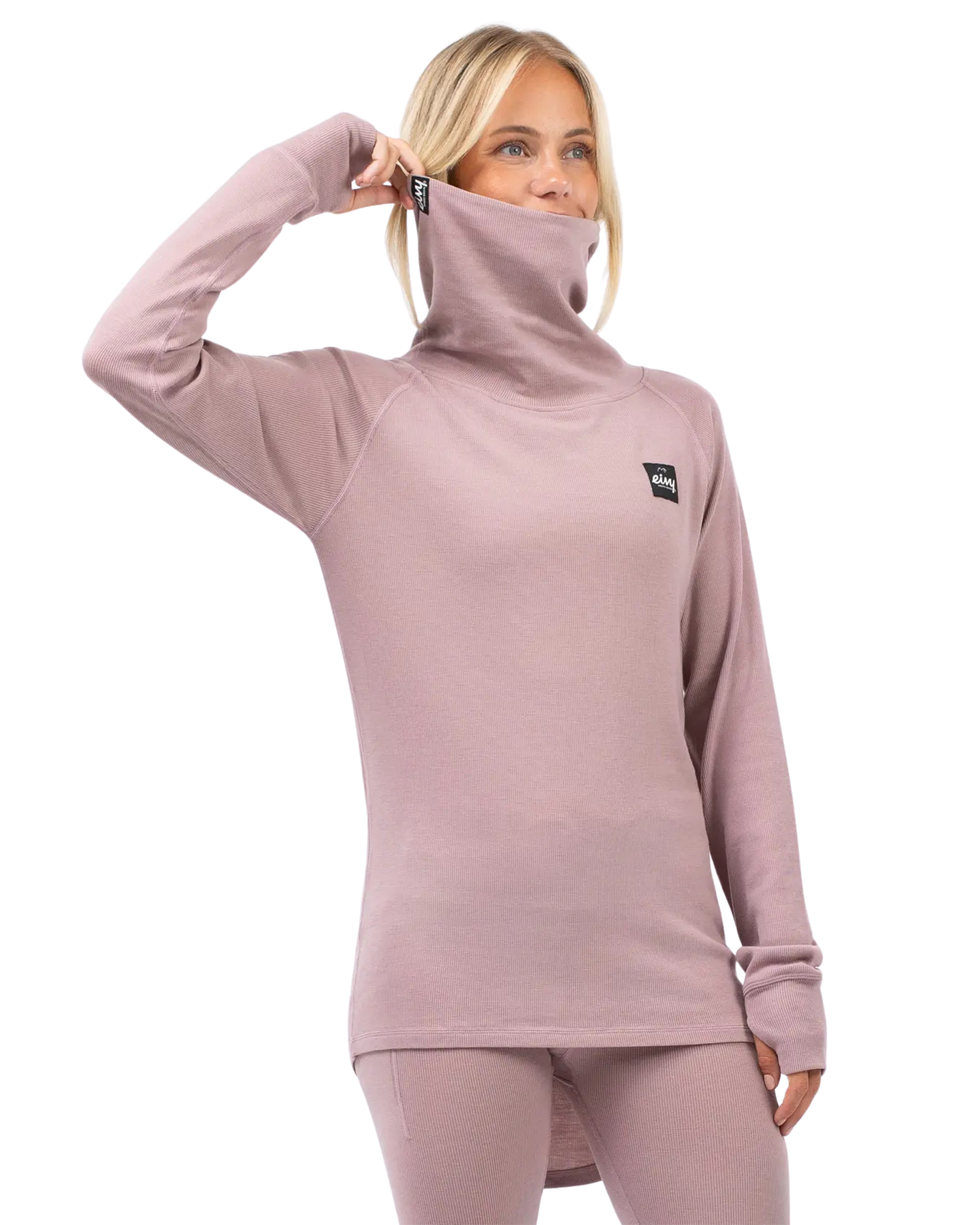 Eivy Women's Icecold Merino Wool Gaiter Rib Top Hoodies & Sweatshirts - Trojan Wake Ski Snow