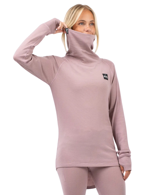 Eivy Women's Icecold Merino Wool Gaiter Rib Top Hoodies & Sweatshirts - Trojan Wake Ski Snow