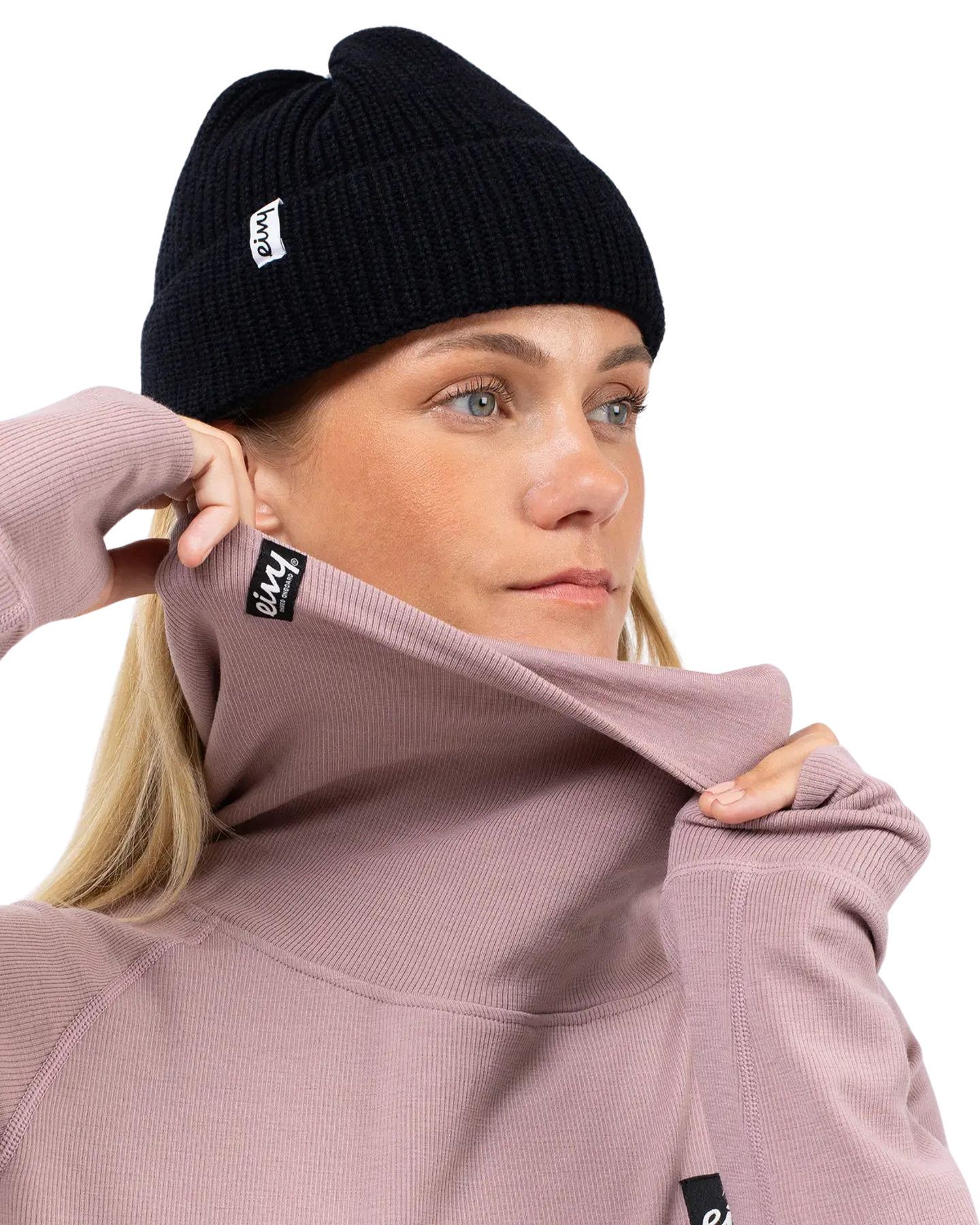 Eivy Women's Icecold Merino Wool Gaiter Rib Top Hoodies & Sweatshirts - Trojan Wake Ski Snow