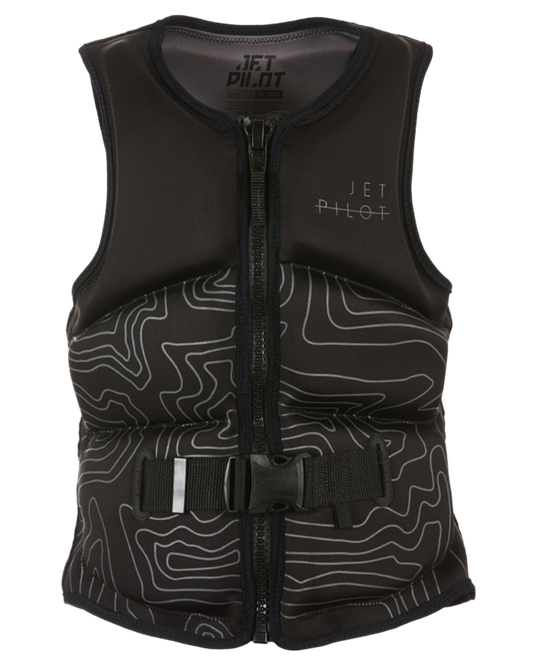 Jetpilot Allure Fe Ladies Neo Vest - Black - 2024 Life Jackets - Trojan Wake Ski Snow