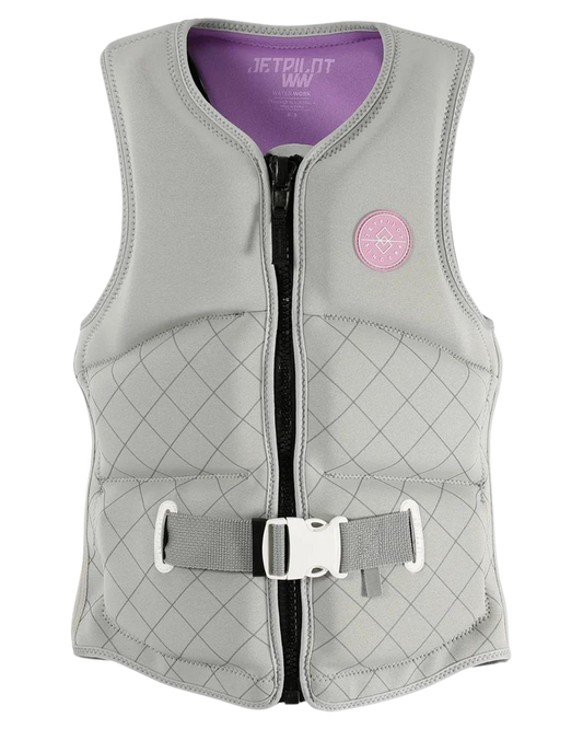 Jetpilot Allure F/E Ladies Neo Vest - Light Grey - 2023 Life Jackets - Trojan Wake Ski Snow