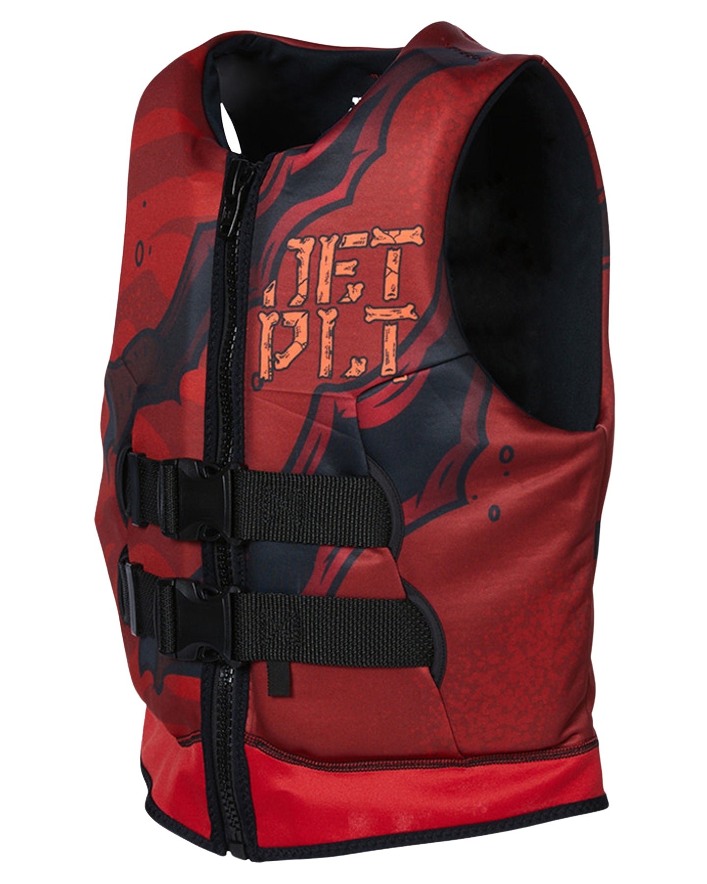 Jetpilot Boys Rex Youth Cause Neo Vest - Red - 2024 Life Jackets - Trojan Wake Ski Snow