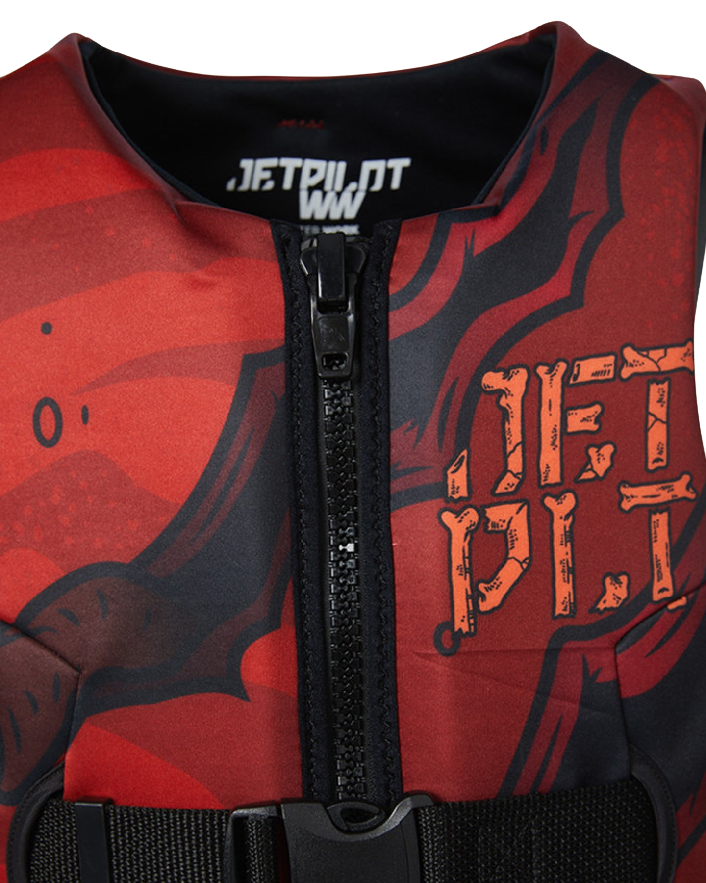 Jetpilot Boys Rex Youth Cause Neo Vest - Red - 2024 Life Jackets - Trojan Wake Ski Snow