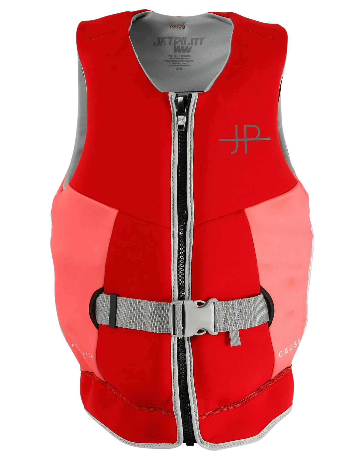 Jetpilot Cause F/E Ladies Neo Vest - Red Level 50 - 2023 Life Jackets - Trojan Wake Ski Snow